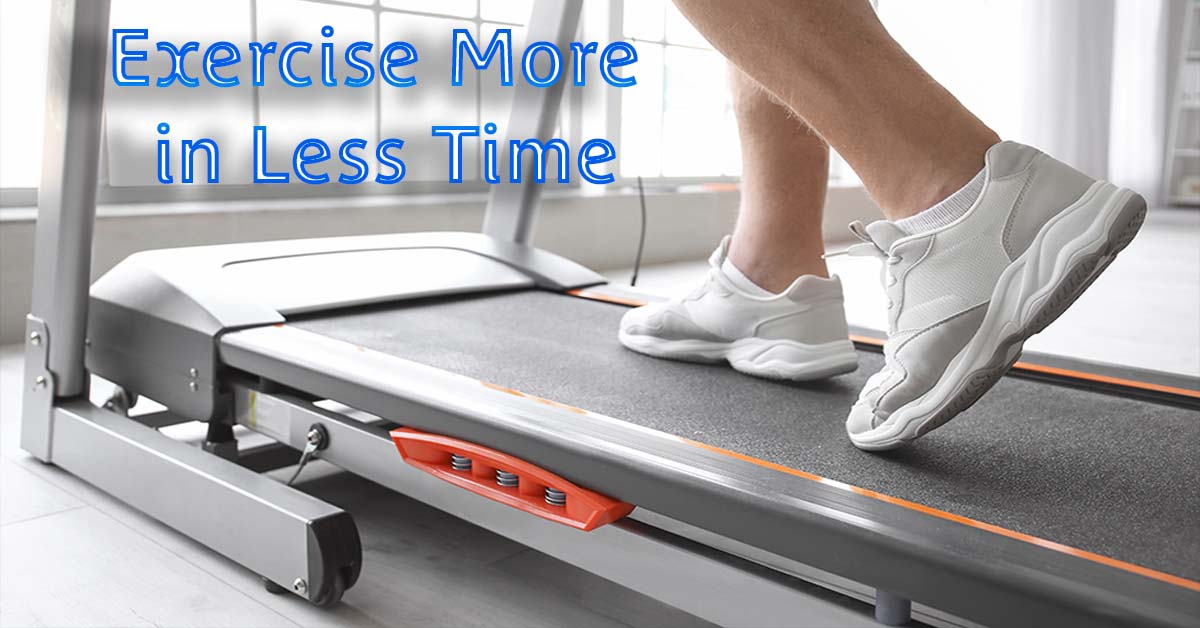 Woman on treadmill walking
